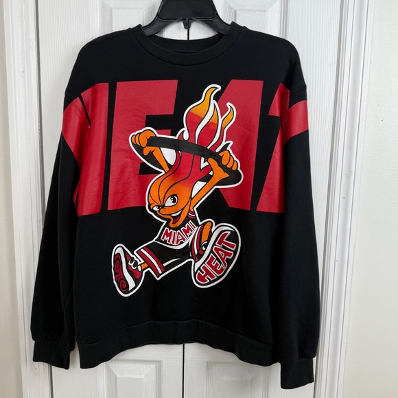 Mitchell & Ness Miami Heat Court Culture Sweatshirt Medium NBA Hardwood Classics - Picture 1 of 5